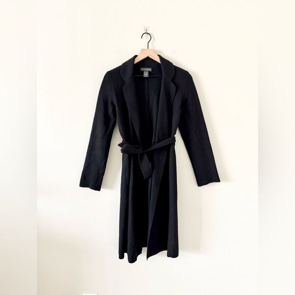 Banana Republic Wool Open Trench Style Cardigan in Dark Gray Size S - Picture 1 of 5